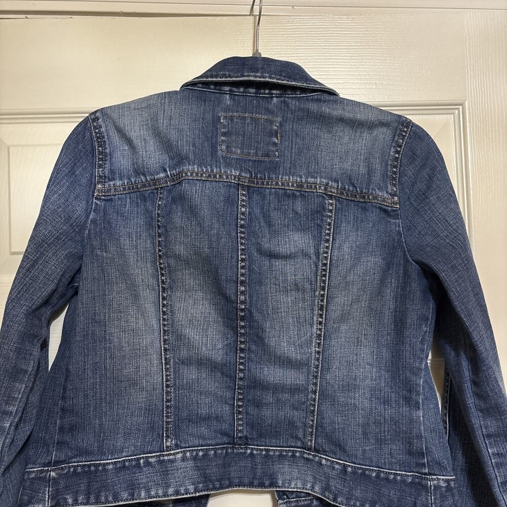 Ann Taylor LOFT Womens Jacket Size S Blue Denim Button western boho cowgirl - Picture 4 of 4
